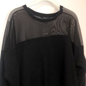 Mesh oversized sweater